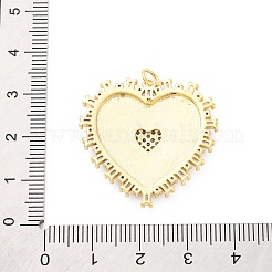 Brass Micro Pave Cubic Zirconia Pendants&nbsp;KK-D325-61G-04