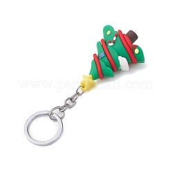 10Pcs 10 Styles Christmas Themed PVC Plastic Keychain&nbsp;KEYC-JKC00869