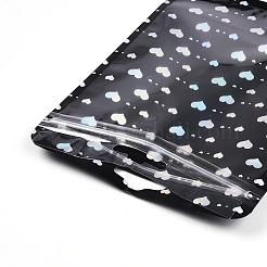 Rectangle Glitter Holographic Plastic Yin-yang Zip Top Gift Bags&nbsp;OPP-E004-01B-C01