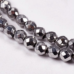 Electroplate Non-magnetic Synthetic Hematite Beads Strands&nbsp;G-J169B-3mm-02