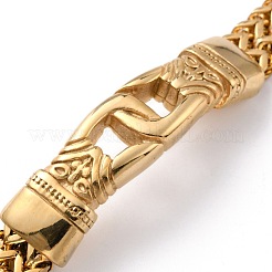 304 Stainless Steel Wheat Chain Bracelets&nbsp;BJEW-P263-C01-G