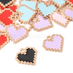 48Pcs 6 Colors Alloy Enamel Pendants&nbsp;ENAM-FS0003-60