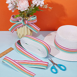 10 Yards Stripe Pattern Polycotton Ribbon&nbsp;OCOR-ME0001-30