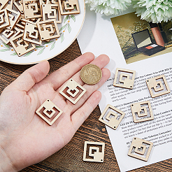 60Pcs Wood Pendants&nbsp;WOOD-FH0002-30A