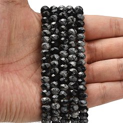 Natural Snowflake Obsidian Beads Strands&nbsp;G-Z111-A21