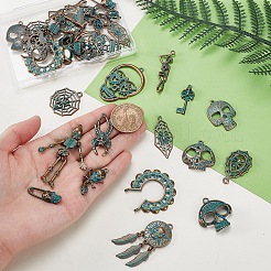 30Pcs 15 Styles Alloy Pendants&nbsp;FIND-GA0008-26