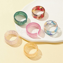 Resin Wide Band Cuff Ring&nbsp;RJEW-FS0001-07