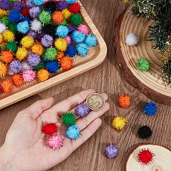130Pcs 13 Colors Handmade DIY Doll Craft Pom Pom Yarn Pom Pom Balls&nbsp;AJEW-SC0003-16A