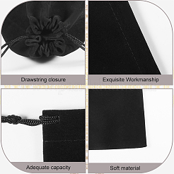 Rectangle Velvet Drawstring Pouches&nbsp;TP-CN0001-03B-02