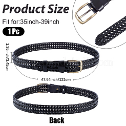 1Pc Braided Cowhide Men's Chain Belts&nbsp;AJEW-CL0002-14B