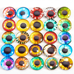 Flat Back Glass Cabochons&nbsp;GGLA-SZ0001-01C