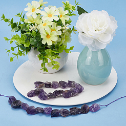 Rough Raw Natural Amethyst Beads Strands&nbsp;G-OC0003-75