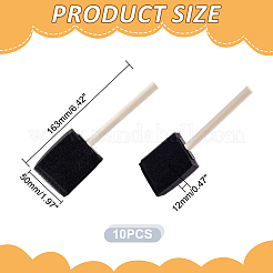 10Pcs Sponge Stamps Kids Painting Brush with Wooden Handle&nbsp;AJEW-HY0002-79