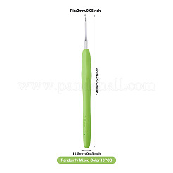 TPR Handle Aluminum Crochet Hook Needles&nbsp;TOOL-TA0001-13G