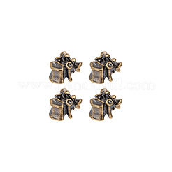 4Pcs Outdoor EDC Tool Brass Parachute Rope European Beads&nbsp;FIND-FG0003-74AG