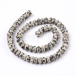 Natural Dalmatian Jasper Beads Strands&nbsp;G-O162-02-5x8mm