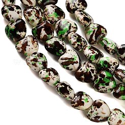 Spray Printed Synthetic Turquoise Beads Strands&nbsp;TURQ-P002-01A-02