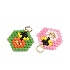 Glass Seed Beaded Pendants&nbsp;PALLOY-MZ01434
