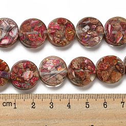 Dyed Natural Imperial Jasper with Resin Beads Strands&nbsp;G-G083-E03-01