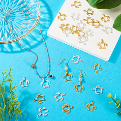 40Pcs 2 Colors Alloy Open Back Bezel Pendants&nbsp;FIND-CD0001-05