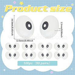 100Pcs Resin Craft Doll Eye&nbsp;DOLL-BC0001-03A