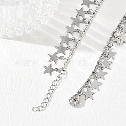 304 Stainless Steel Charm Bracelets for Women&nbsp;BJEW-D466-06P