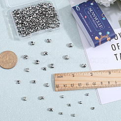 240Pcs 3 Style 304 Stainless Steel Crimp Beads Covers&nbsp;STAS-SC0005-86