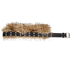 Imitation Leather Rabbit Hair Belt&nbsp;AJEW-WH20019-57A