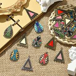 40Pcs 10 Styles Alloy Enamel Chandelier Component Links&nbsp;FIND-CJ0001-81