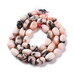 Natural Pink Zebra Jasper Beads Strands&nbsp;G-G146-A21-01