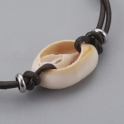 Cowhide Leather Cord Bracelets&nbsp;BJEW-JB04067