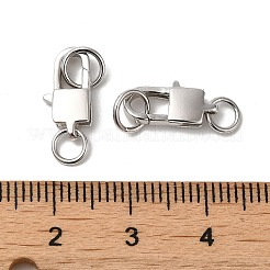 Anti-Tarnish Rhodium Plated 925 Sterling Silver Lobster Claw Clasps with Jump Rings&nbsp;STER-D006-24P