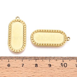 304 Stainless Steel Pendant Cabochon Settings&nbsp;STAS-T067-20G