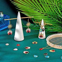 32Pcs 8 Style Alloy Enamel Pendants&nbsp;ENAM-SZ0002-81