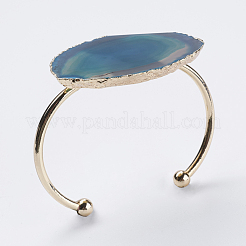 Brass Cuff Bangles&nbsp;BJEW-E316-03B