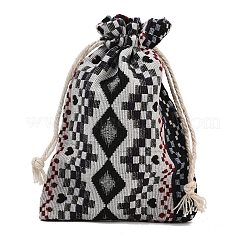 Ethnic Printed Polycotton Drawstring Storage Bags&nbsp;FB-CBA307F-01B