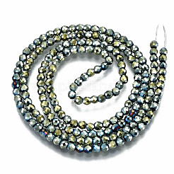 Electroplate Non-magnetic Synthetic Hematite Beads Strands&nbsp;G-T114-59-03
