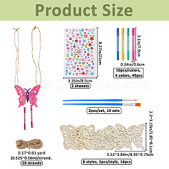 DIY Butterfly Wind Chime Making Kits&nbsp;DIY-FH0010-12