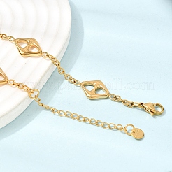 304 Stainless Steel Link Chain Necklaces for Women&nbsp;NJEW-G197-01G-01