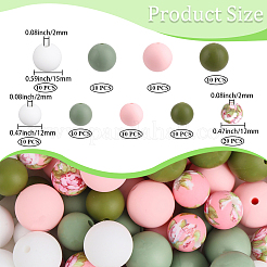 100Pcs Silicone Beads&nbsp;SIL-PA0001-39A
