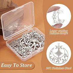 10Pcs 5 Style 201 Stainless Steel Pendants&nbsp;STAS-PJ0001-47