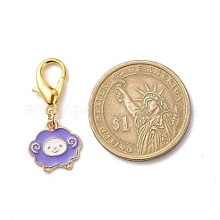 Alloy Enamel Sheep Pendant Decorations&nbsp;X-HJEW-JM00706