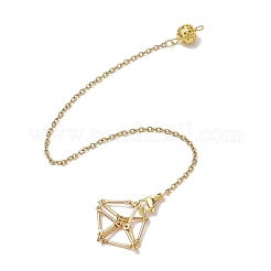 3Pcs 3 Styles 304 Stainless Steel Chain Macrame Pouch Empty Stone Holder Dowsing Pendulums&nbsp;HJEW-JM02329-01