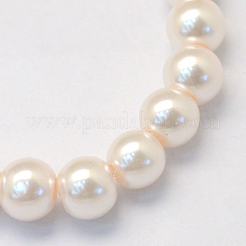 Baking Paint Pearlized Glass Pearl Round Bead Strands&nbsp;HY-Q003-10mm-41