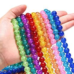 Mixed Crackle Glass Bead Strands&nbsp;GGC10mm