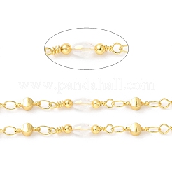 Handmade Oval Glass Beaded Chains&nbsp;CHC-M024-11G