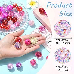 50Pcs 15 Styles Resin Rhinestone & Acrylic Beads Findings Kits&nbsp;DIY-CJ0003-30