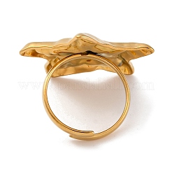 Ion Plating(IP) 304 Stainless Steel Star Open Cuff Rings&nbsp;RJEW-M047-06G