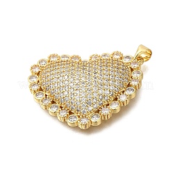 Rack Plating Brass Micro Pave Cubic Zirconia Pendants&nbsp;ZIRC-F142-06G-02
