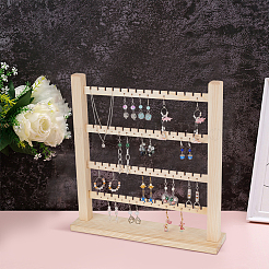 4-Tier Wooden Earring Display Organizer Holder&nbsp;EDIS-WH0021-28